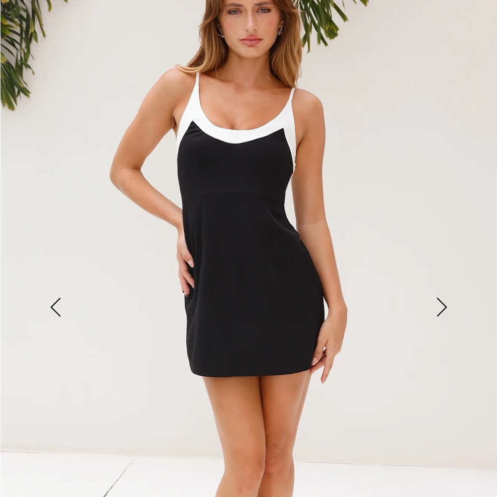 Hello Molly Black and White Mini Dress